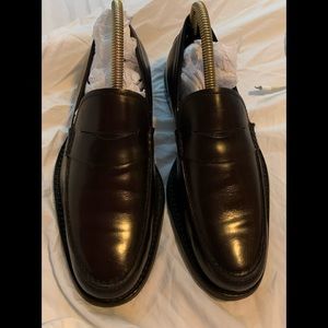 TODS TOD MENS BROWN LEATHER PENNY LOAFER SHOES 5.5